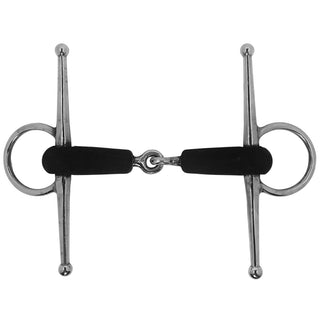 Rubber Mouth Jointed Full Cheek Snaffle Bit, 5"