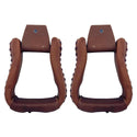 Western Rawhide 3" Leather Covered Vasalia Stirrups