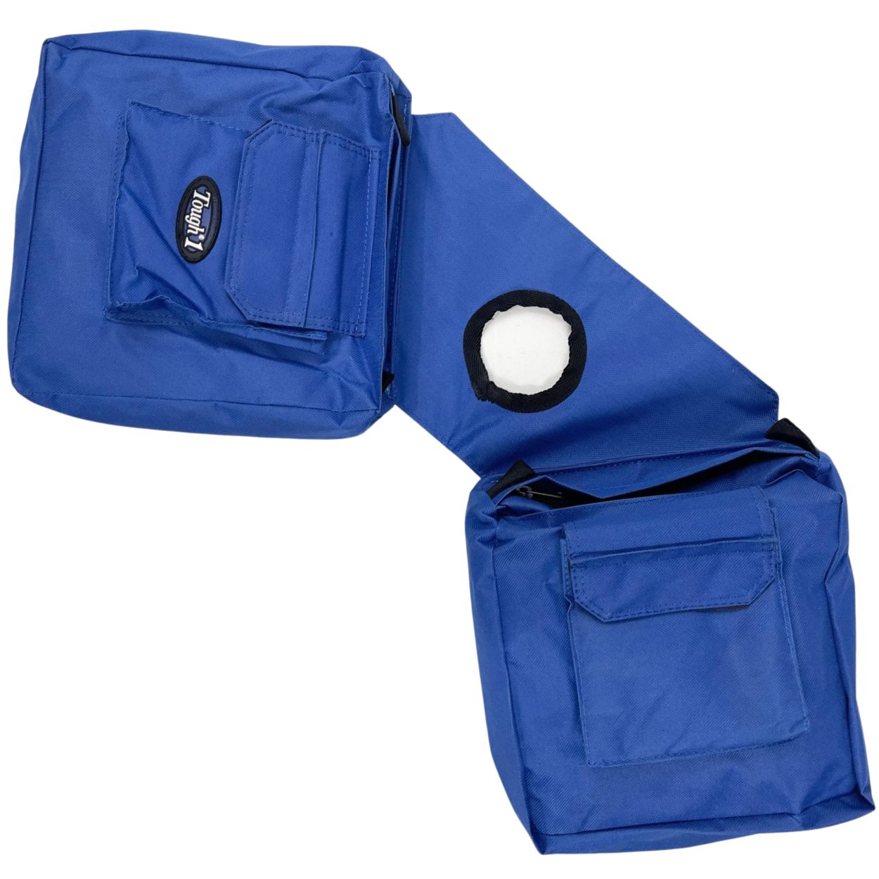 Tough-1 English Nylon Saddle Bag - Black Cantle Bag For Equestrian Use (31-8040)