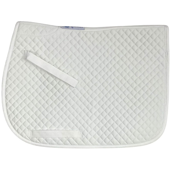 Équipe Quilted Cotton Square Pony Pad, White