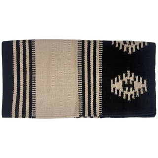 Sierra Wool Saddle Blanket, Tan/Black