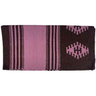 Sierra Wool Saddle Blanket, Pink/Brown