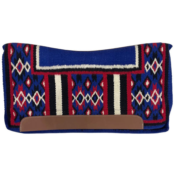 Blue Horse Contoured Tucson Navajo Saddle Pad, Blue