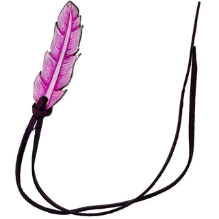 Country Legend Feather Saddle Charm, Pink