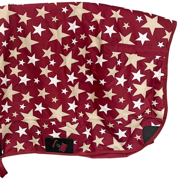 Country Legend 600D Star Collage Winter Turnout, Red