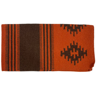 Sierra Wool Saddle Blanket, Orange/Brown