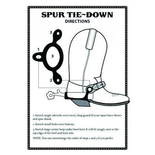 Mustang Rubber Spur Tie Down, Pair,  Black
