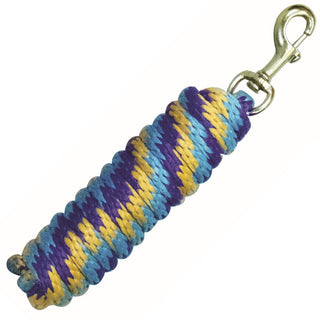 Western Rawhide Poly Lead,  Purple/Yellow/Turquoise