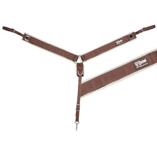 Cashel 1" Fleece Breast Collar, Brown