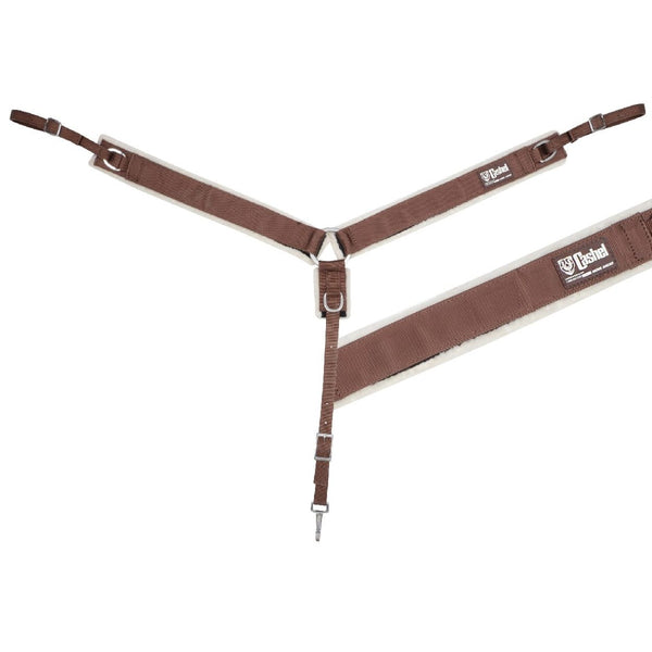 Cashel 1" Fleece Breast Collar, Brown
