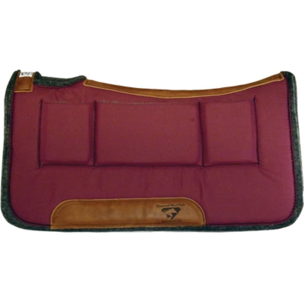Diamond Wool Contoured Relief Pad, 30"x30", Burgundy