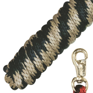 Western Rawhide Nickel Plated Snap Lead, Black/Tan
