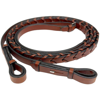HDR X-Long Laced Reins, Hazelnut, 5/8"x60"