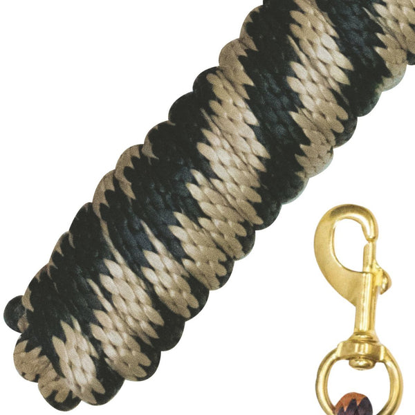 Western Rawhide Poly Lead, Black/Tan