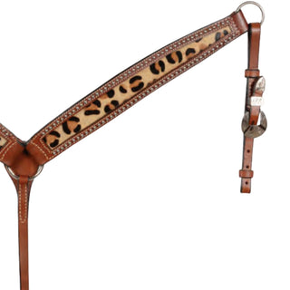 Sierra Leopard Breast Collar, Soft Chestnut