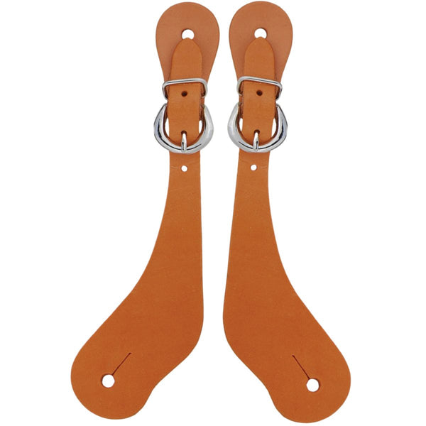 Western Rawhide Ladies/Youth Shaped Spur Straps, Golden Tan