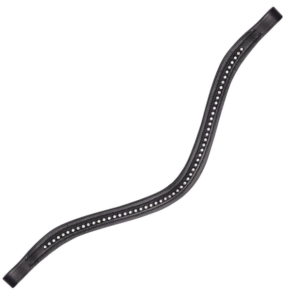 Star Diamond Curved Browband, Black, Full