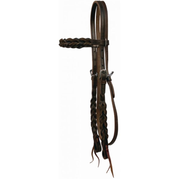 Country Legend Braided Bandit Browband Headstall, Brown