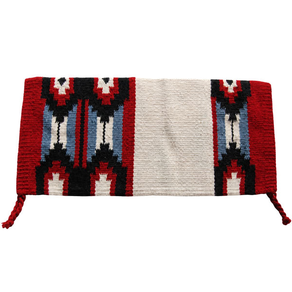 Sierra Wool Chaco Canyon Saddle Blanket, 33"x34", Burgundy