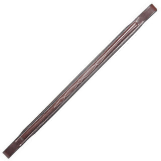 Tuscany Fancy Stitch Browband, Chocolate, Full
