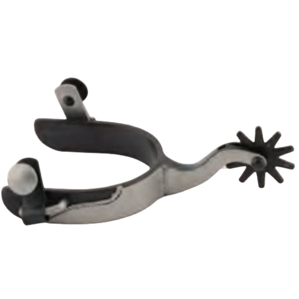 Ladies Cavalier Black Steel Rope Engraved Spurs