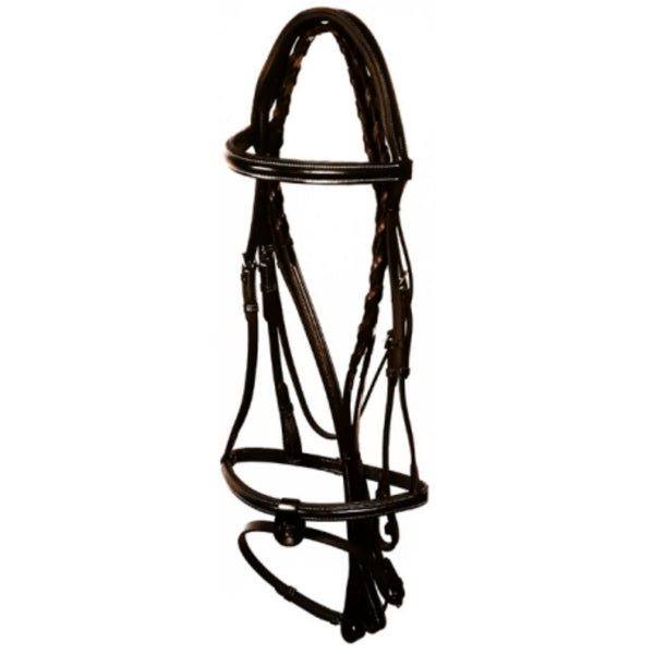 Sherwood Snaffle Show Bridle, Chocolate, Full