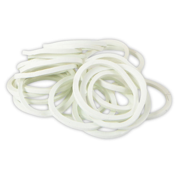 Cashel Rubber Braiding Bands, White