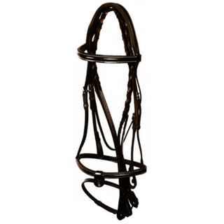 Sherwood Snaffle Show Bridle, Chocolate, Oversize