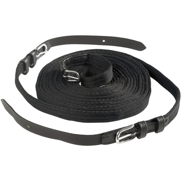 Waldhausen Single Driving Harness Reins, Black, Pony