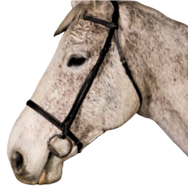 Chetak Snaffle Bridle, Black, Oversize