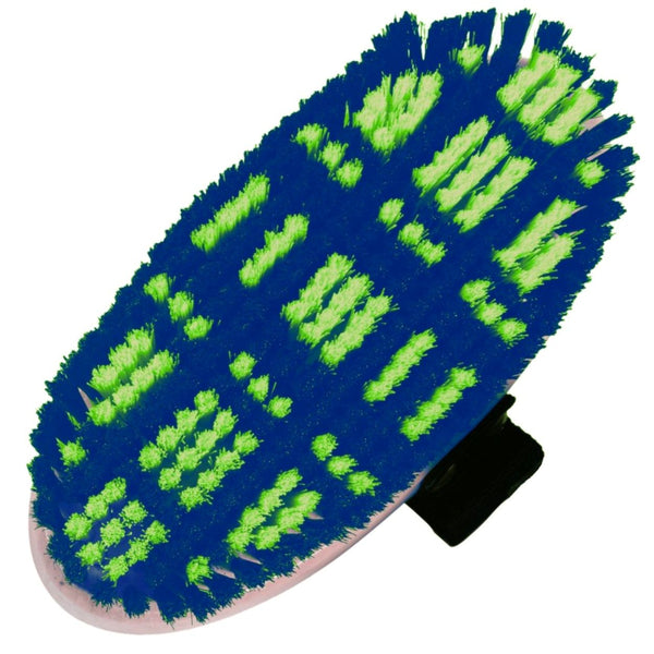 Plaid Body Brush, Lime/Navy