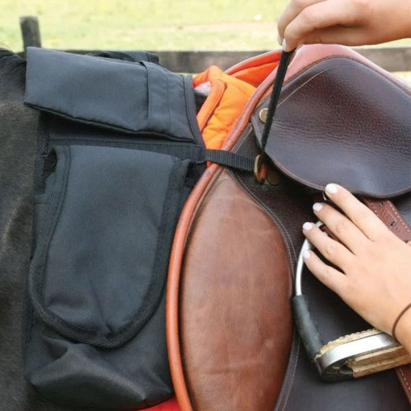 English & Western Trail Pommel Saddle Bag, Black