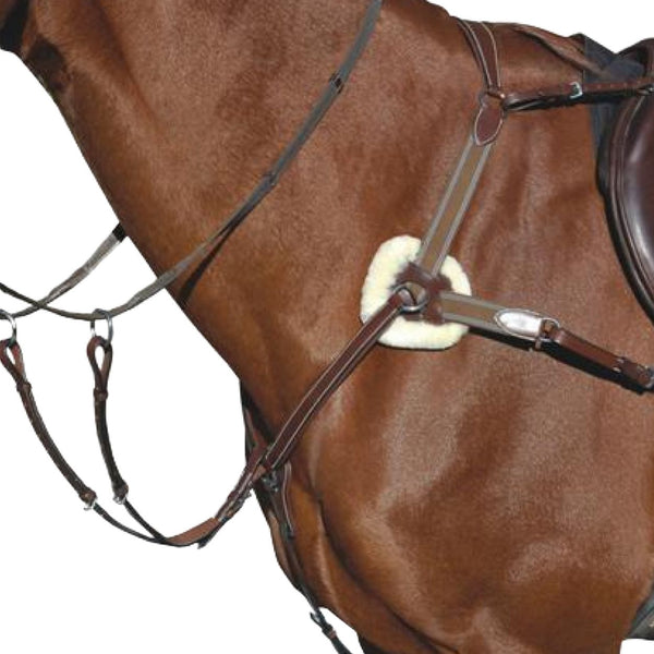 HDR Pro 5 Point Elastic Breastplate Martingale, Oakbark, Full