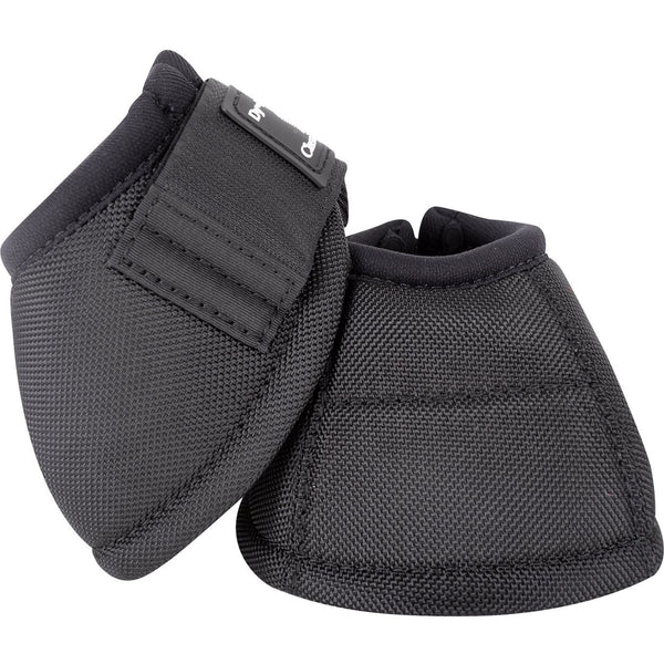 Classic Equine Black DyNo Turn Bell Boots, Medium