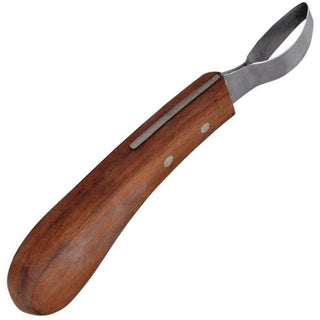 Precision Hoof Knife (Loop) with Wooden Handle