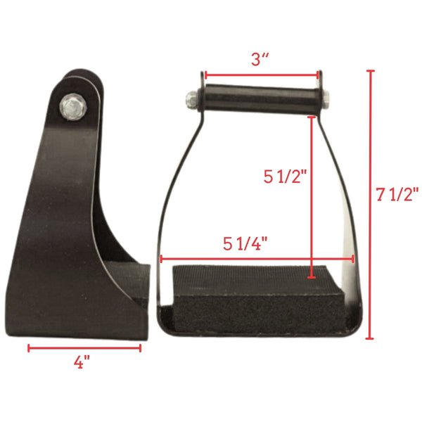 Metalab Aluminum Trail Stirrups, Black