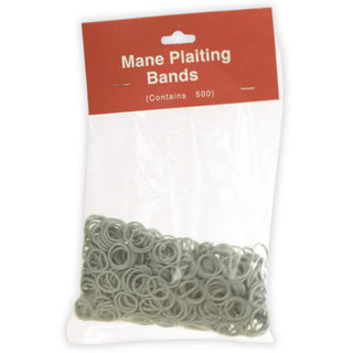 Mane Plaiting Bands, Grey