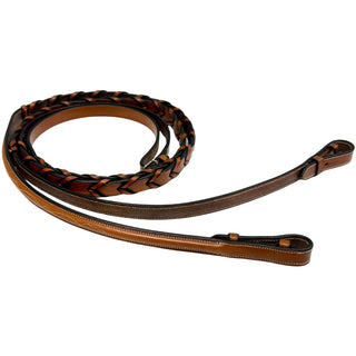 Sherwood Lace Reins, Cognac, 5/8"x54"