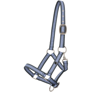QHP Nylon Miniature Pony Halter, Misty Blue