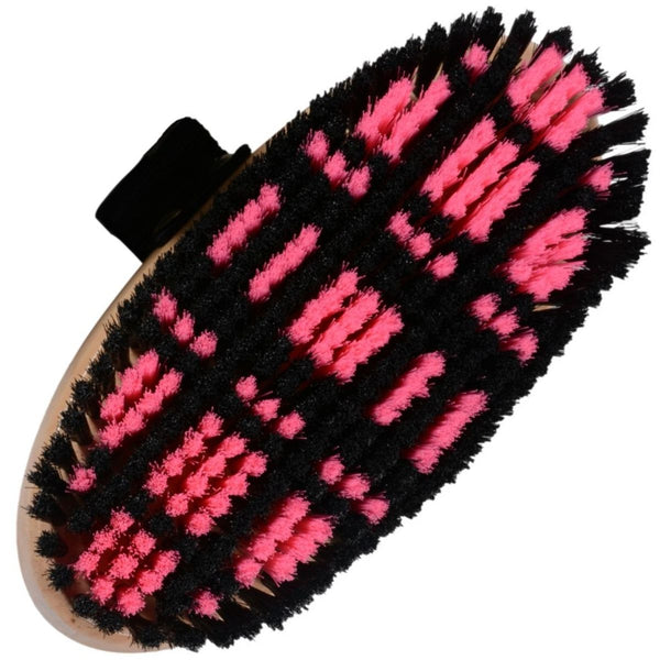 Plaid Body Brush, Pink/Black