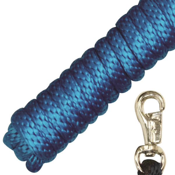 Western Rawhide Nickel Plated Snap Lead, Hurricane Blue