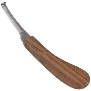 Precision Hoof Knife (Right) with Wooden Handle