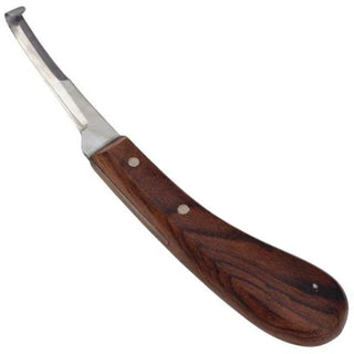 Precision Hoof Knife (Double Edge) with Wooden Handle