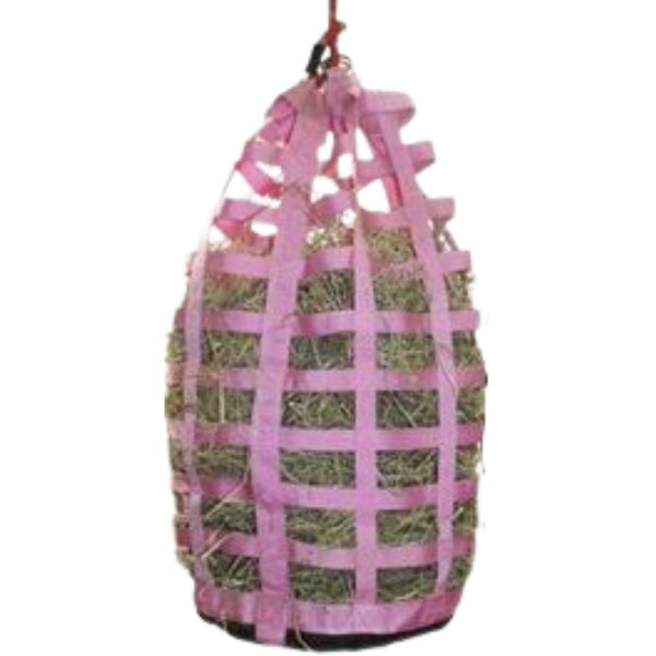 Cylinder Slow Feed Hay Bag, Pink