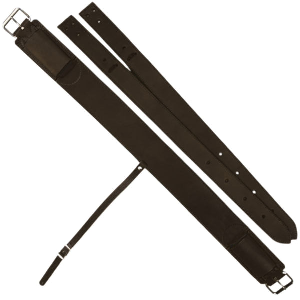 Western Rawhide Roper Flank Cinch Set, Dark Walnut
