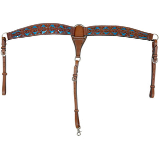 Sierra Turquoise Puzzle Breastcollar, Medium Oil