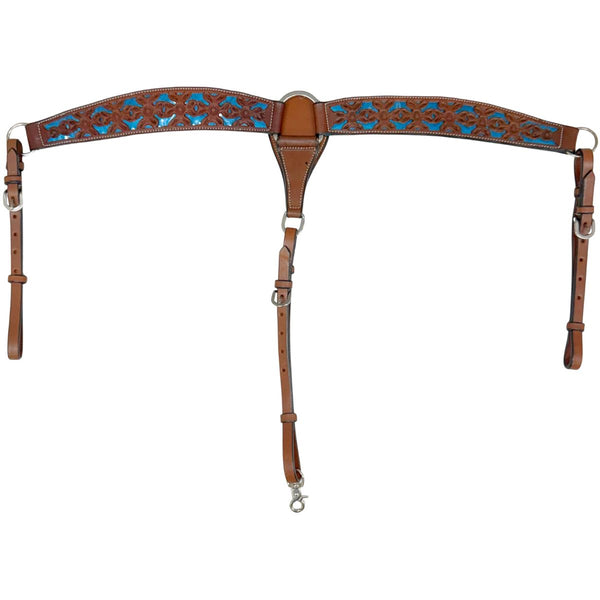 Sierra Turquoise Puzzle Breastcollar, Medium Oil