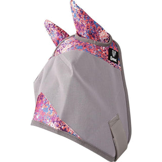 Cashel Crusader Fly Mask, Standard with Ears, Splash, Yearling/Large Pony