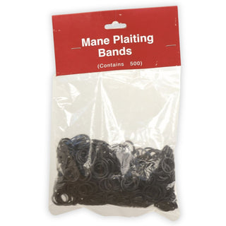 Mane Plaiting Bands, Black