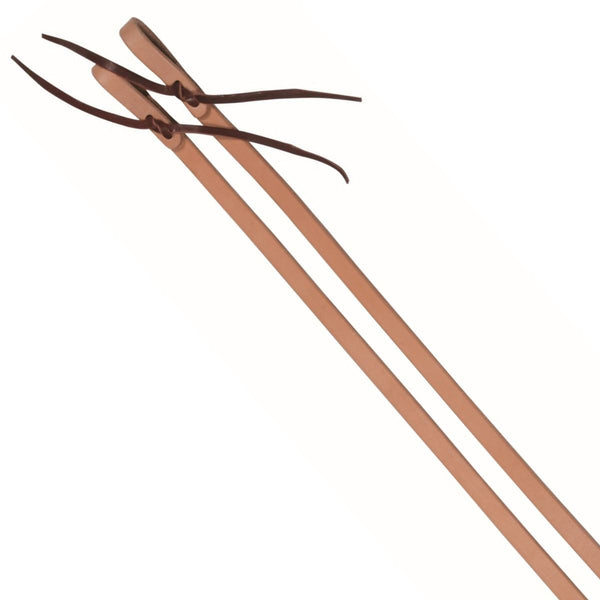 Western Rawhide Golden Leather Reins with Water Loops, 5/8" x 7'